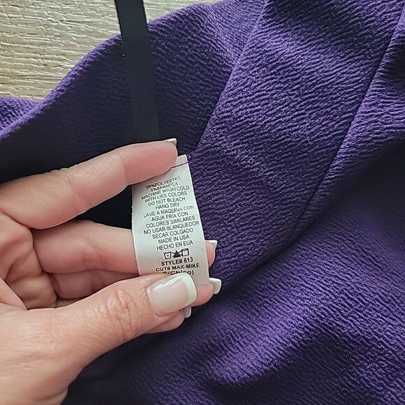 Moa Collection Pull On Flare Skirt ~ Sz S ~ Purple ~ Knee Length - Picture 4 of 5